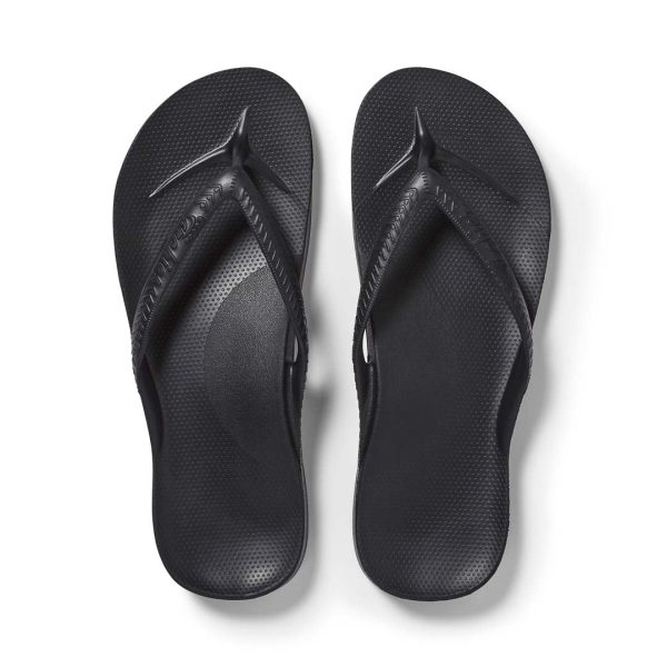 Kids - Arch Support Thongs - Black
