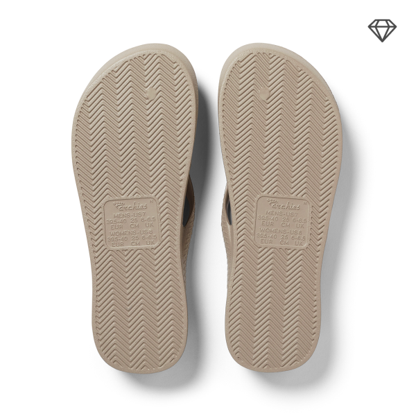 Arch Support Flip Flops - Classic - Crystal Taupe